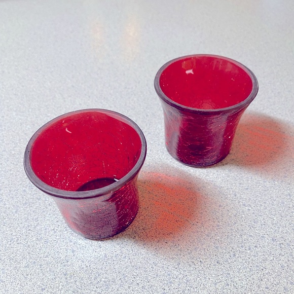 Two candle holders w/ pine cone - Picture 3 of 6